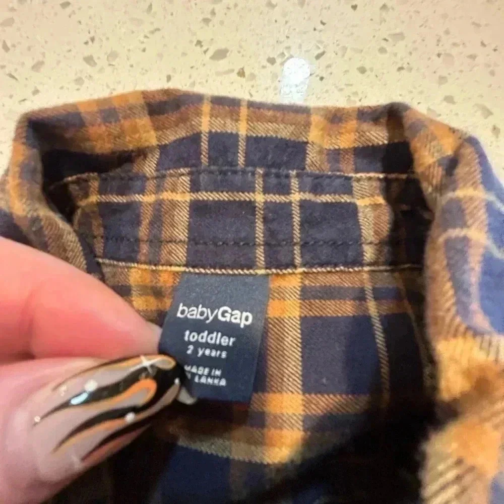 Baby gap plaid long sleeve button down 2T